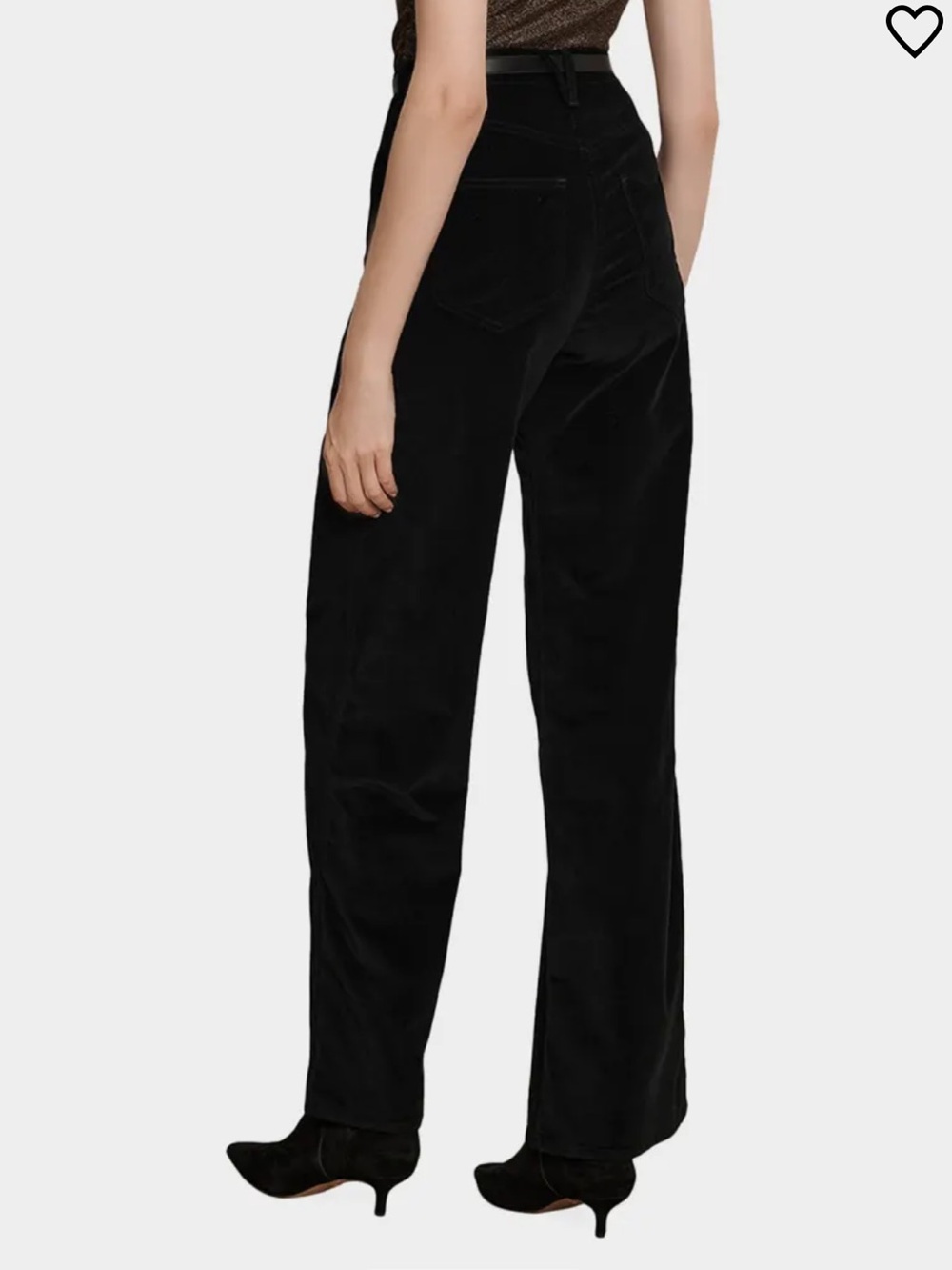 Veronica Beard Black High-Rise Wide-Leg Velvet Pants - Picture 9 of 9
